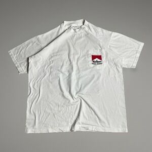 Vintage 1995 Marlboro F1 Racing Shirt Mens XL White Pocket Loudon Bosch Penske